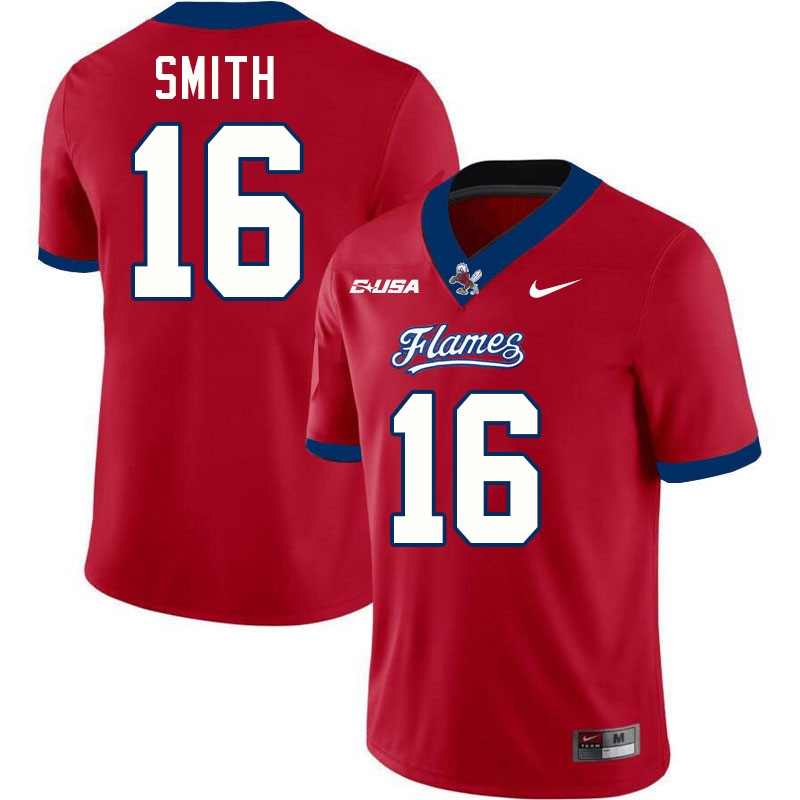 Liberty Flames #16 Eric Smith College Football Jerseys Stitched-Red